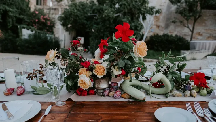 At the farmers market, everything's coming up roses (and snake gourds) for floral designer Sophia Moreno-Bunge.