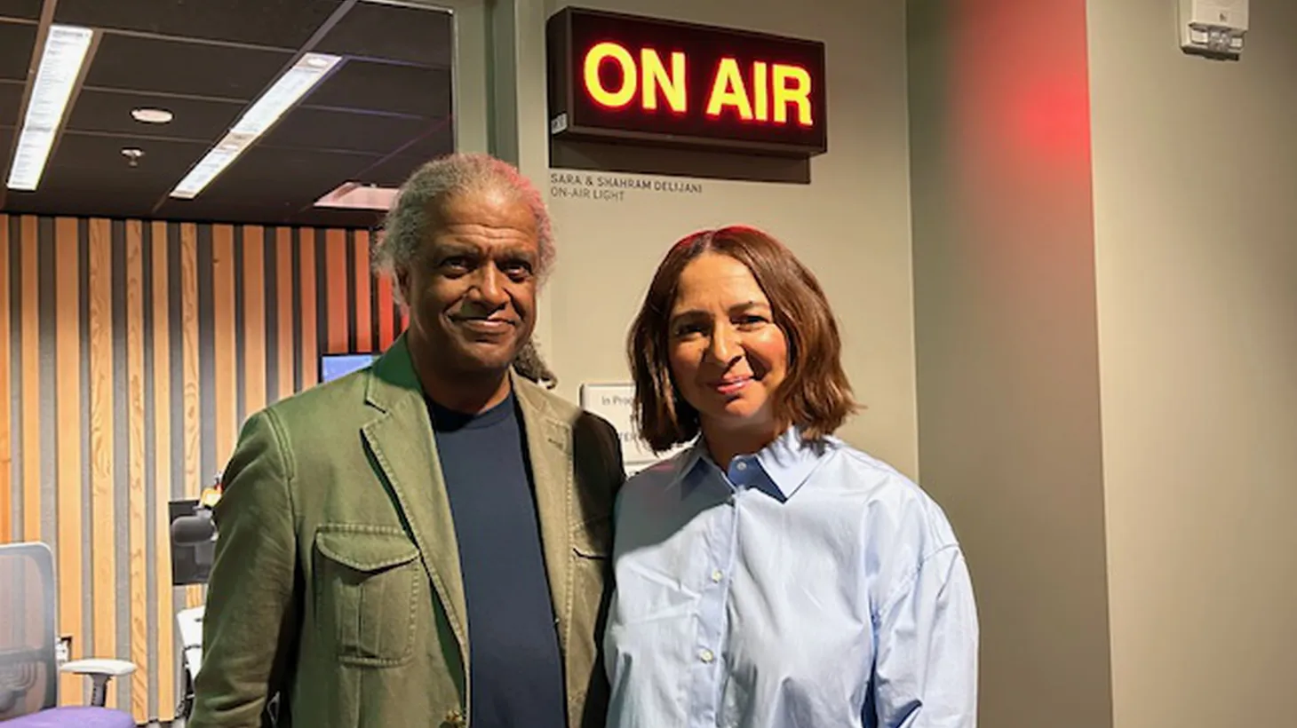 Elvis Mitchell and Maya Rudolph at KCRW.