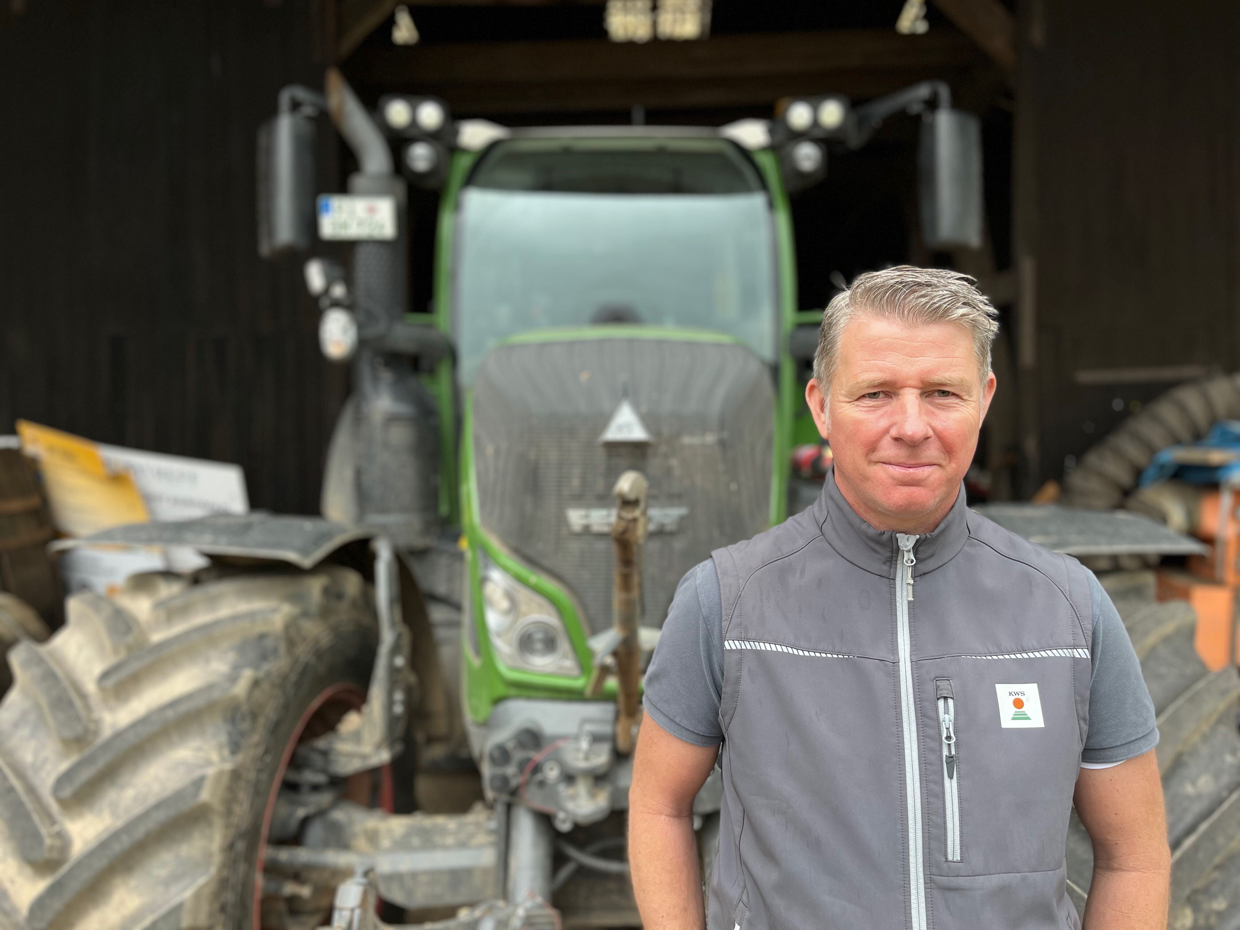 Anthony Lee stands in front of his barn on his family farm in the German state of Lower Saxony. Lee has been an outspoken critic of the European Union’s climate change policies and has been a leader in the farmer protest movement in Europe. He’s running for EU Parliament for the right-wing Free Voter party and his YouTube channel has over 24 million views.