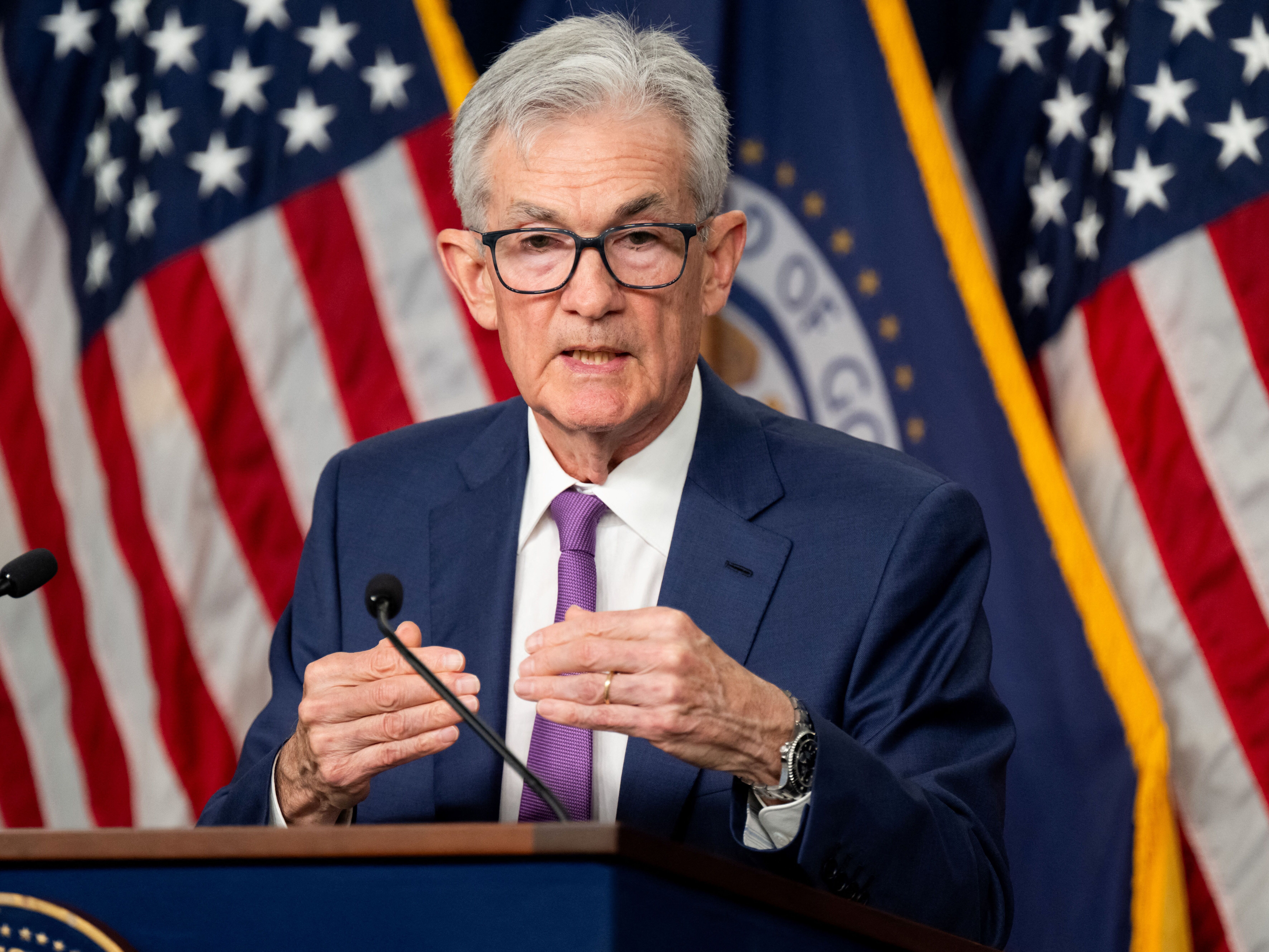 Federal Reserve chairman Jerome Powell and his colleagues voted to keep interest rates unchanged Wednesday, as they try to curb stubborn inflation. 