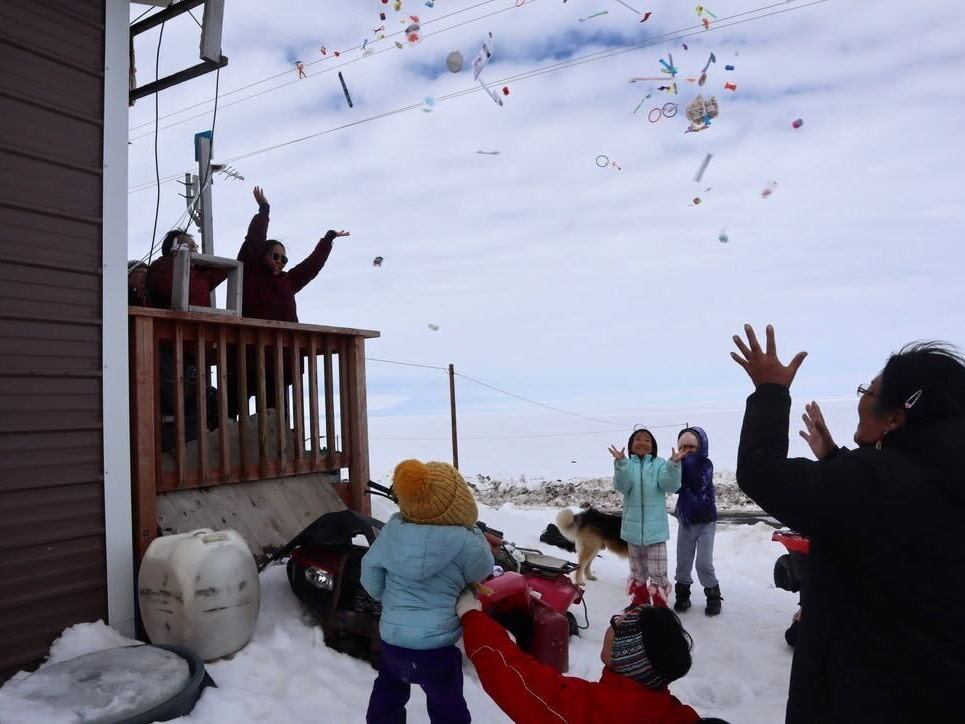 For generations, Yup'ik women have gathered for "throwing parties" in the coastal villages of Western Alaska to celebrate firsts (like the first seal caught by a young family member). In late April, a group of women gathered for a throwing party in the village of Mertarvik to help Mildred Tom celebrate her daughter's graduation and the recent accomplishments of her grandchildren.<br><br> <br>