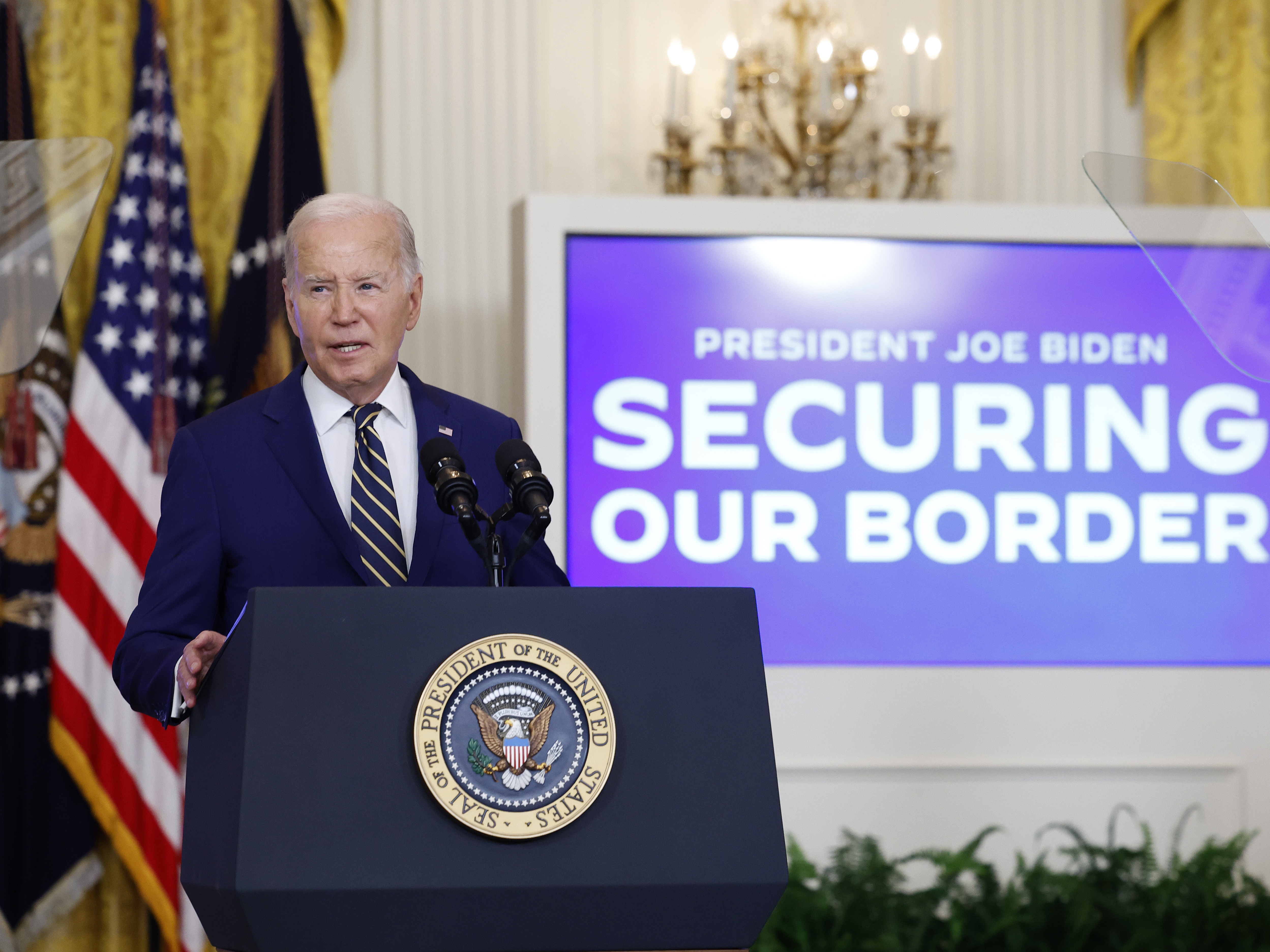 President Biden delivers remarks on June 4 on executive actions to limit asylum.